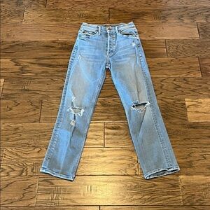 Mother The Tomcat Straight Leg High Rise Size 24